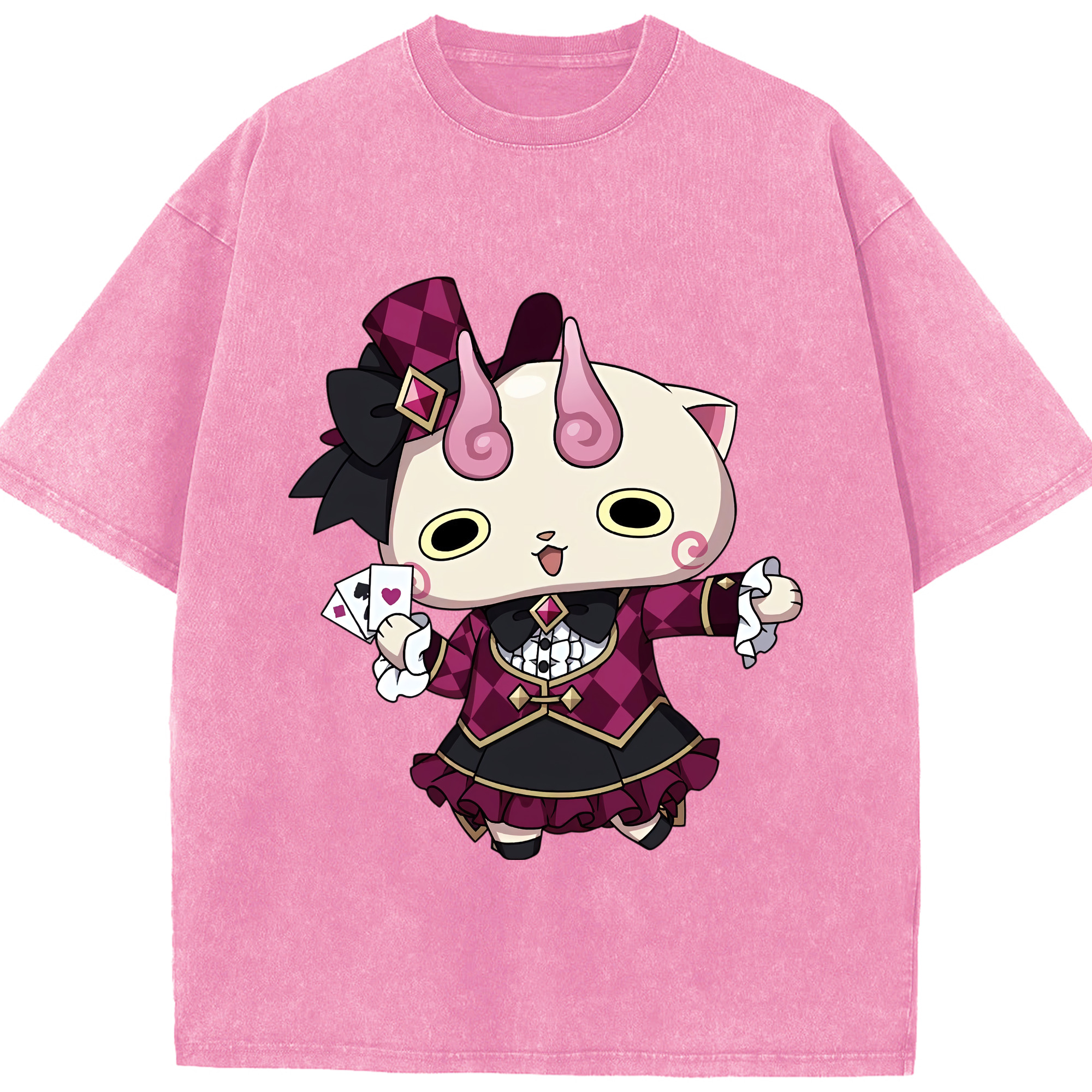 （画像用） 妖怪ウォッチ Yo-kai Watch 綿100% ヴィンテージ風 半袖Tシャツ（フロントプリント）